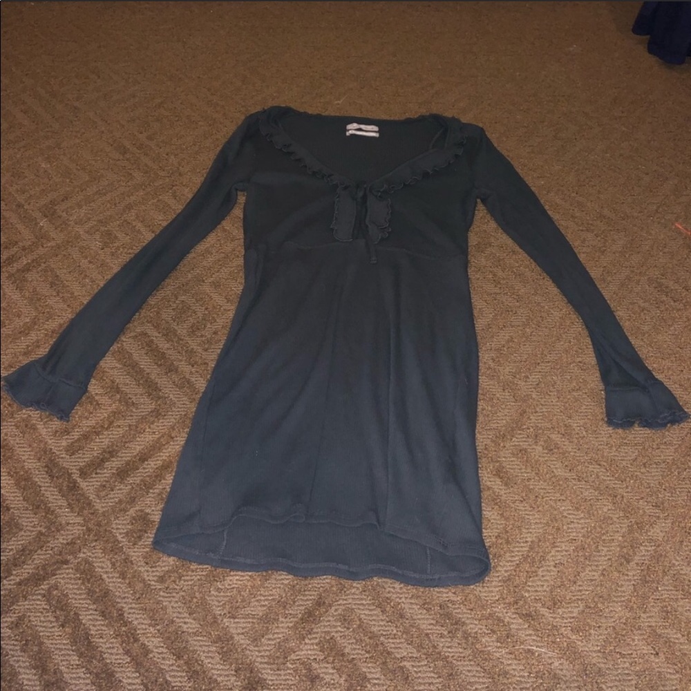 Urban Outfitters Ruffle Cut Out Tie Dress S NEW - Picture 4 of 4